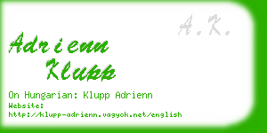 adrienn klupp business card